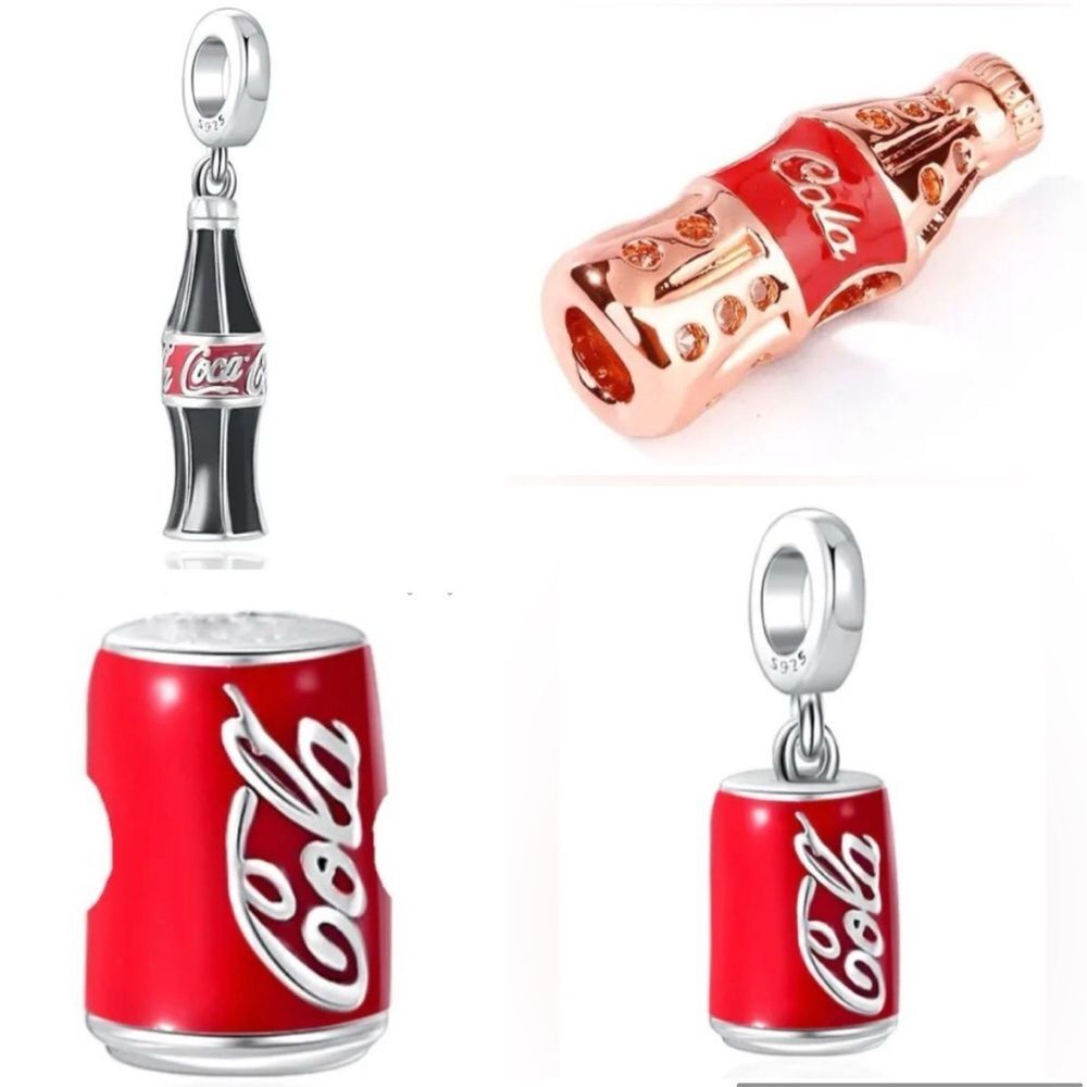4 NWOT Coca-Cola Silver Pandora Fit Charms